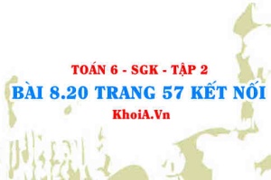 Bài 8.20 trang 57 Toán 6 Tập 2 Kết nối tri thức
